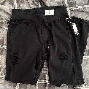 NSF Sayde destroyed jogger, black